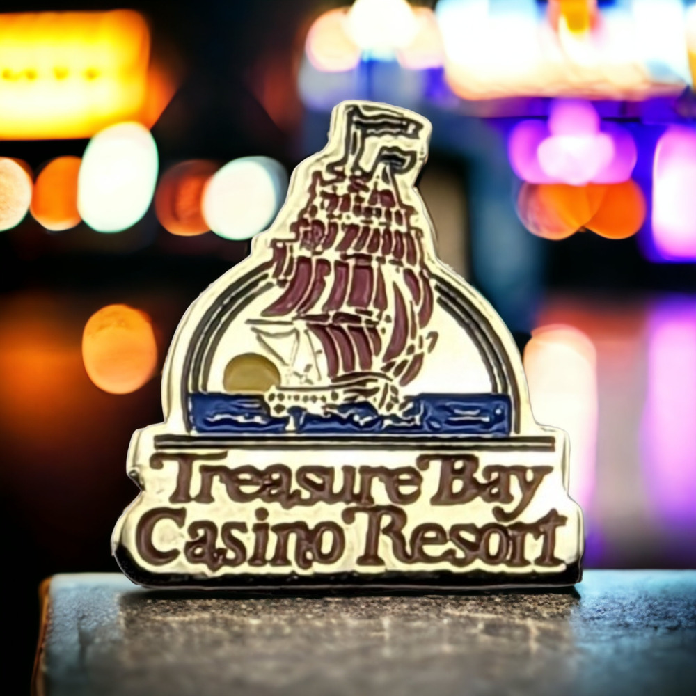 Treasure Bay Casino Resort Biloxi MS Sailing Ship Hat Lapel Pin